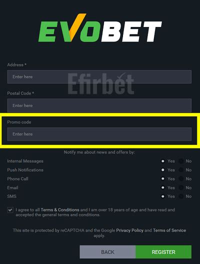Evobet Bonus Code, Sign.
